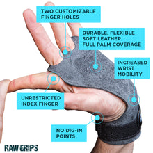 Load image into Gallery viewer, RAW Grips 3.0, Premium Leather CrossFit Gymnastic Grips