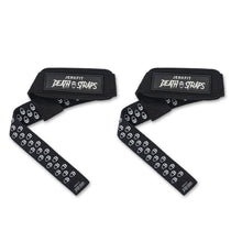 Load image into Gallery viewer, JerkFit Death Straps, Traditional Lifting Straps with Double Sided Skull-Grip