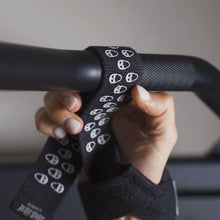 Load image into Gallery viewer, JerkFit Death Straps, Traditional Lifting Straps with Double Sided Skull-Grip