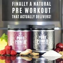 Load image into Gallery viewer, PURE POWER NATURAL PRE WORKOUT - Raspberry Lemonade - Bundle of 4