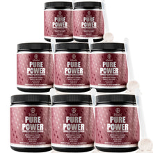 Load image into Gallery viewer, PURE POWER NATURAL PRE WORKOUT - Raspberry Lemonade - Bundle of 8