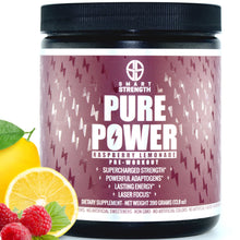 Load image into Gallery viewer, PURE POWER NATURAL PRE WORKOUT - Raspberry Lemonade - 390 grams (13.8 oz)