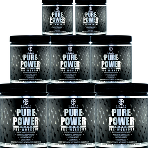 PURE POWER NATURAL PRE WORKOUT - Unflavored -  Bundle of 8